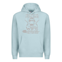 Blue Mist mess with my wife and they Premium Hoodie - linhVisuals