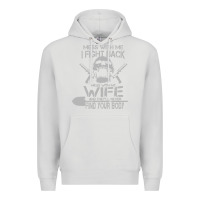 Dove Grey mess with my wife and they Premium Hoodie - linhVisuals