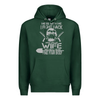 Sports Green mess with my wife and they Premium Hoodie - linhVisuals