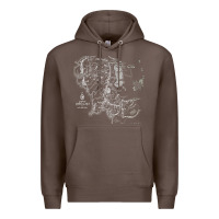 Coffee middle earth map [tb] Premium Hoodie - linhVisuals