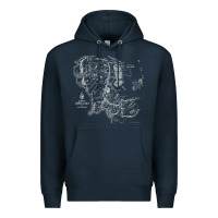 Navy middle earth map [tb] Premium Hoodie - linhVisuals