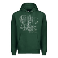 Sports Green middle earth map [tb] Premium Hoodie - linhVisuals