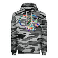 Slate Camo dog paw print tie dye rainbow dog lover rescue retro 70s t shirt Premium Hoodie - linhVisuals