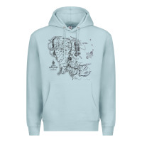 Blue Mist middle earth map [tw] Premium Hoodie - linhVisuals