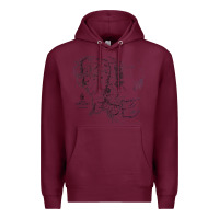 Burgundy middle earth map [tw] Premium Hoodie - linhVisuals