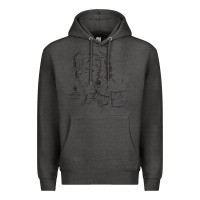 Charcoal Heather middle earth map [tw] Premium Hoodie - linhVisuals
