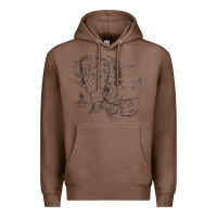 Chestnut middle earth map [tw] Premium Hoodie - linhVisuals