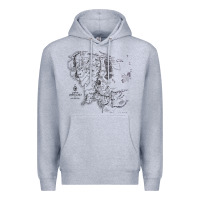 Heather Grey middle earth map [tw] Premium Hoodie - linhVisuals