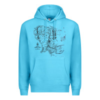 Ocean Blue middle earth map [tw] Premium Hoodie - linhVisuals