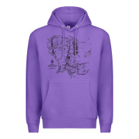 Purple middle earth map [tw] Premium Hoodie - linhVisuals
