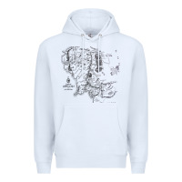 White middle earth map [tw] Premium Hoodie - linhVisuals