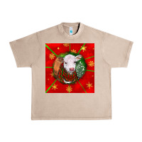 French Oak christmas hereford calf Urban Heavy Tee - LillyAllenDesigns