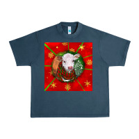 Midnight Navy christmas hereford calf Urban Heavy Tee - LillyAllenDesigns