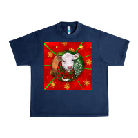 Navy christmas hereford calf Urban Heavy Tee - LillyAllenDesigns