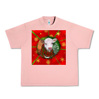 Salmon christmas hereford calf Urban Heavy Tee - LillyAllenDesigns