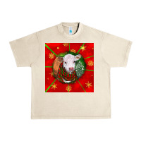 Sandshell christmas hereford calf Urban Heavy Tee - LillyAllenDesigns
