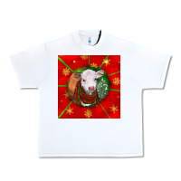 White christmas hereford calf Urban Heavy Tee - LillyAllenDesigns