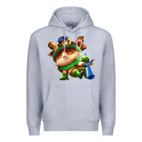 Heather Grey league of legends teemo Premium Hoodie - linhVisuals