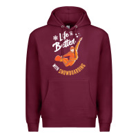Burgundy snowboard t  shirt snowboarding i snowboarder i winter sports t  shirt Premium Hoodie - linhVisuals