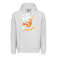 Dove Grey snowboard t  shirt snowboarding i snowboarder i winter sports t  shirt Premium Hoodie - linhVisuals