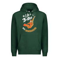 Sports Green snowboard t  shirt snowboarding i snowboarder i winter sports t  shirt Premium Hoodie - linhVisuals