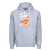 Heather Grey snowboard t  shirt snowboarding i snowboarder i winter sports t  shirt Premium Hoodie - linhVisuals