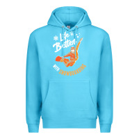 Ocean Blue snowboard t  shirt snowboarding i snowboarder i winter sports t  shirt Premium Hoodie - linhVisuals