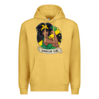 Antique Gold jamaican black woman t shirt jamaica afro girl pride Premium Hoodie - linhVisuals