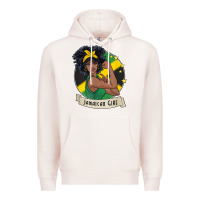 Pale Pink jamaican black woman t shirt jamaica afro girl pride Premium Hoodie - linhVisuals