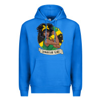 True Royal jamaican black woman t shirt jamaica afro girl pride Premium Hoodie - linhVisuals
