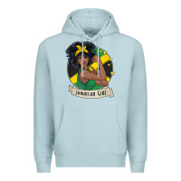 Blue Mist jamaican black woman t shirt jamaica afro girl pride Premium Hoodie - linhVisuals