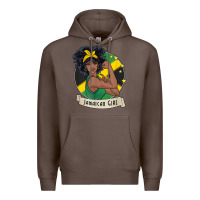 Coffee jamaican black woman t shirt jamaica afro girl pride Premium Hoodie - linhVisuals