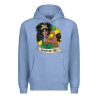 Colony Blue jamaican black woman t shirt jamaica afro girl pride Premium Hoodie - linhVisuals