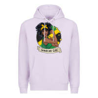 Lilac jamaican black woman t shirt jamaica afro girl pride Premium Hoodie - linhVisuals