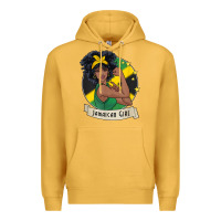 Mustard jamaican black woman t shirt jamaica afro girl pride Premium Hoodie - linhVisuals
