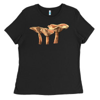 Black lactarius rufus mushroom Ladies Tee - LillyAllenDesigns