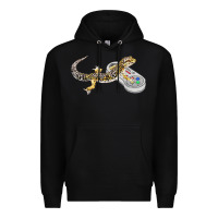 Black leopard gecko playing video game lizard & reptiles gamers t shirt Premium Hoodie - linhVisuals