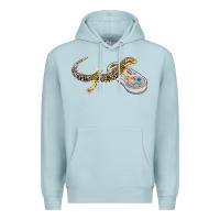Blue Mist leopard gecko playing video game lizard & reptiles gamers t shirt Premium Hoodie - linhVisuals