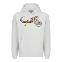 Dove Grey leopard gecko playing video game lizard & reptiles gamers t shirt Premium Hoodie - linhVisuals