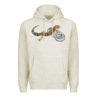 Oatmeal Heather leopard gecko playing video game lizard & reptiles gamers t shirt Premium Hoodie - linhVisuals