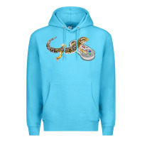 Ocean Blue leopard gecko playing video game lizard & reptiles gamers t shirt Premium Hoodie - linhVisuals