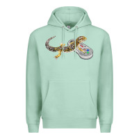 Seafoam leopard gecko playing video game lizard & reptiles gamers t shirt Premium Hoodie - linhVisuals