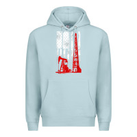 Blue Mist oilfield shirt   us flag oil rig shirt Premium Hoodie - linhVisuals