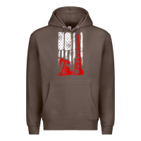 Coffee oilfield shirt   us flag oil rig shirt Premium Hoodie - linhVisuals