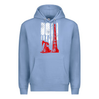 Colony Blue oilfield shirt   us flag oil rig shirt Premium Hoodie - linhVisuals