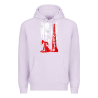 Lilac oilfield shirt   us flag oil rig shirt Premium Hoodie - linhVisuals