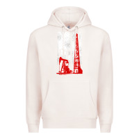Pale Pink oilfield shirt   us flag oil rig shirt Premium Hoodie - linhVisuals