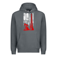 Rock oilfield shirt   us flag oil rig shirt Premium Hoodie - linhVisuals