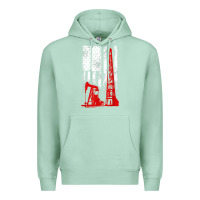 Seafoam oilfield shirt   us flag oil rig shirt Premium Hoodie - linhVisuals