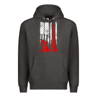 Smoke oilfield shirt   us flag oil rig shirt Premium Hoodie - linhVisuals